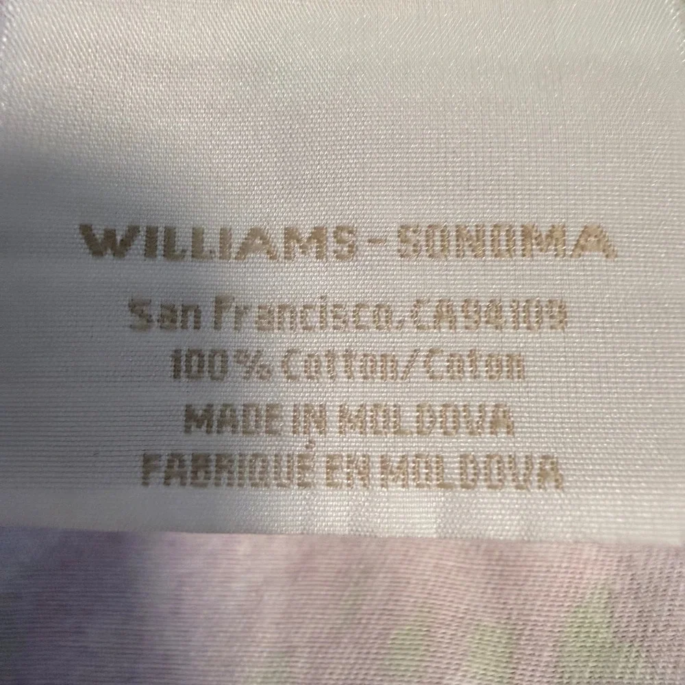 Williams Sonoma Toile Placemats & Napkins Set 8 Pc Green Pink Cotton Table Linen